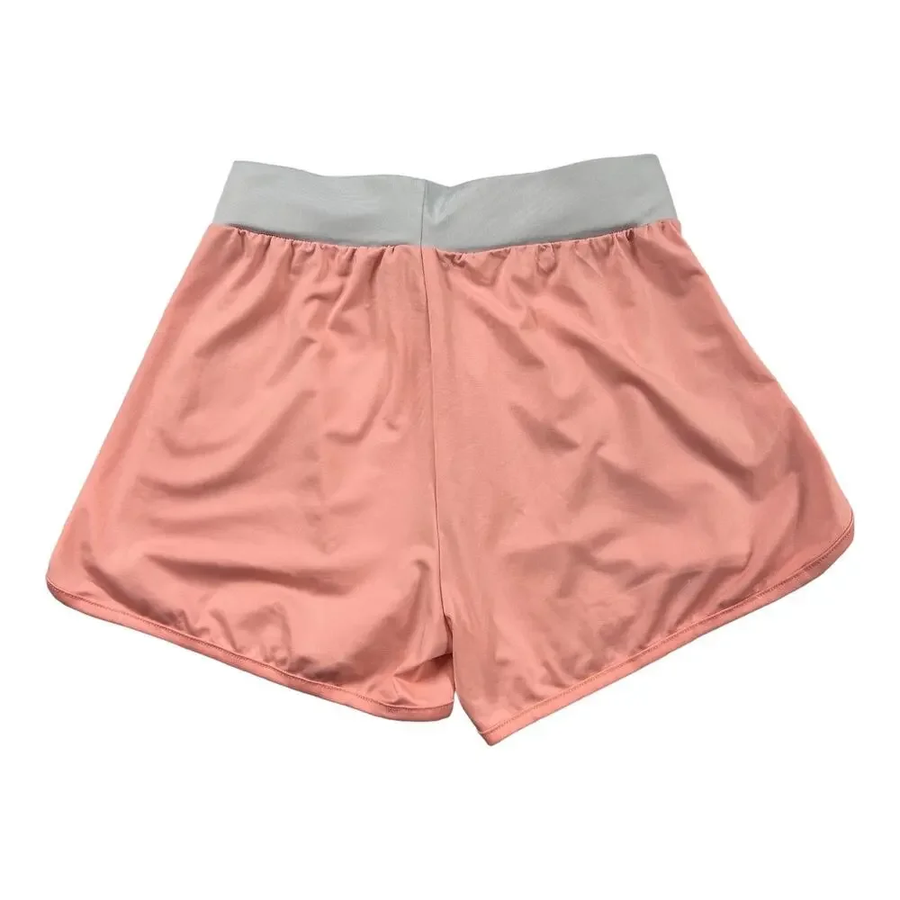 Aqua Swim Womens Sz S Pink white Dolphin Short Bottom Athletic Stretch